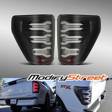 For 21-22 Ford F150 LUXX-Series Smoke Lens LED Tail Lights Black