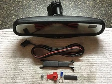 Gentex 177 Auto Dimming Mirror Kit w/ Amber Compass Display Wire Harness & Cover