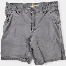 Carhartt Rugged Flex Canvas Short Mens 36 Gray Relaxed Fit 34.5" Measured 102514