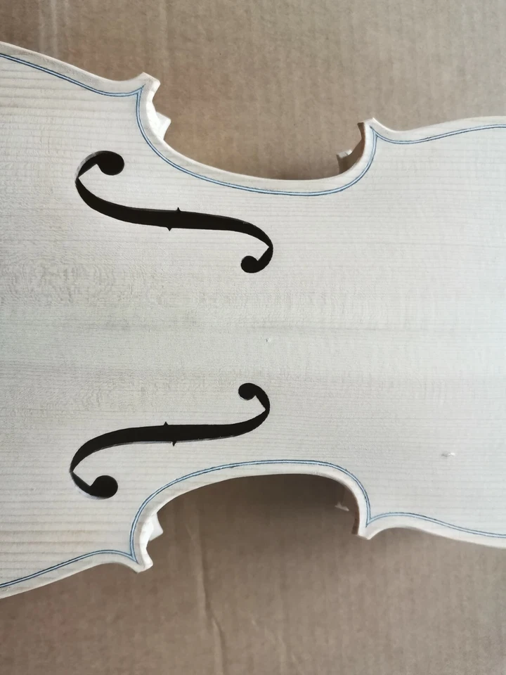 4/4 Violin Body Unfinished Maple Spruce Solid DIY violin luthier Lamber - Image 2 of 4