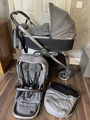 Babystyle Oyster Pram Pushchair Light Grey Tweed Bundle