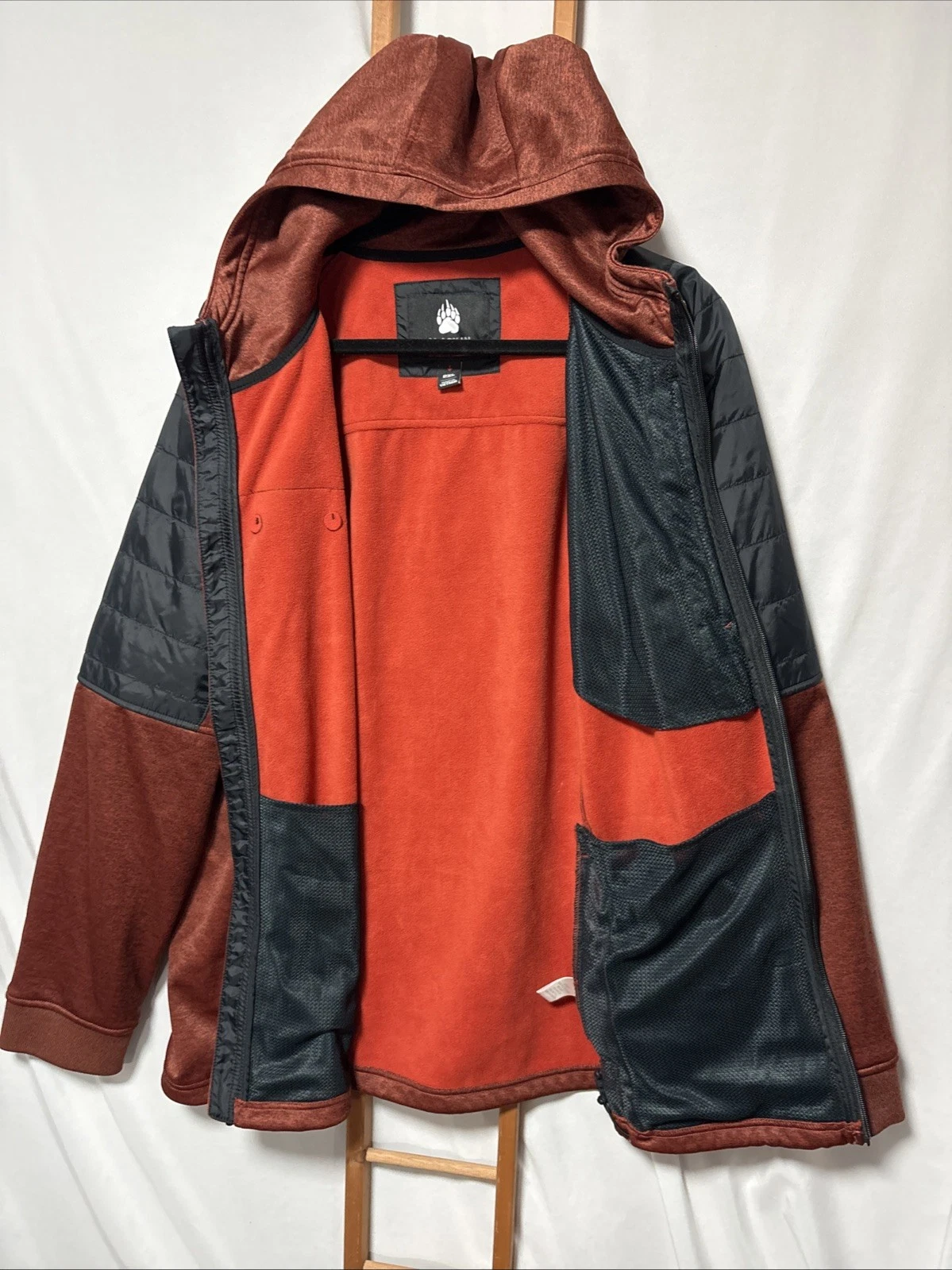 Alaskan Hard Gear Fishing Duluth Men’s 2XL Fleece Jacket Full Zip Hooded Quilted - product detail image 6