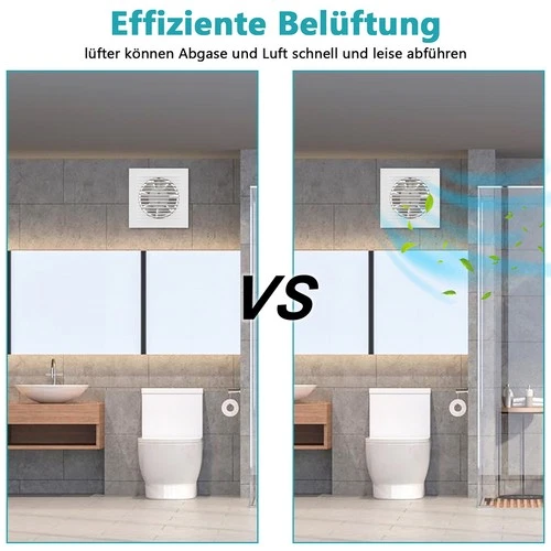 Badlüfter Ventilator Deckenlüfter 150mm Mit Rückflussleitblech Wandlüfter - Bild 7 von 12