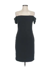 H By Halston Women Black Cocktail Dress 6