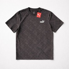 PUMA Logo Men's Short-Sleeve Tee - Black Size XL B63