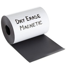 Roll of Magnetic Strip Dry Erase Tape - 4 in x 15 ft, White, 1 Roll - Magneti...
