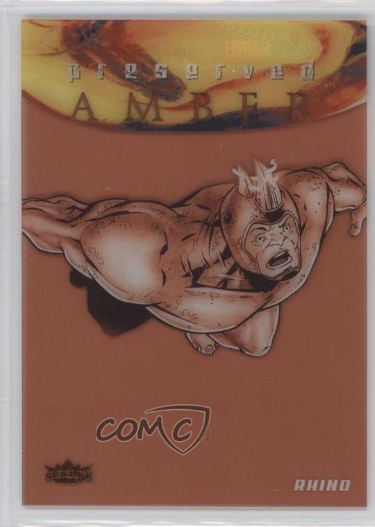 2017 Fleer Ultra Marvel Spider-Man Preserved Amber Black & White 7/175 Rhino y1g