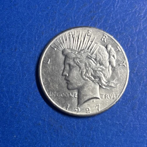 1927 Peace Dollar $1 Silver Coin Circulated Business Strike Uncertified