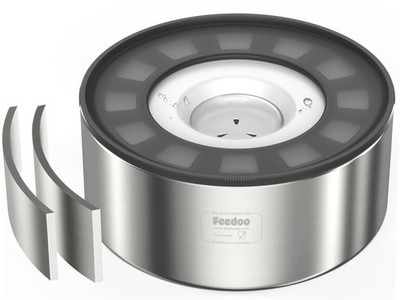 Feedoo 2L No Spill Dog Water Bowl, Double-Wall Stainless Steel, Splash Proof