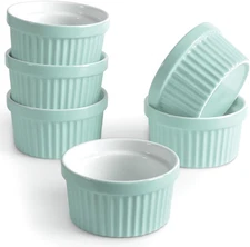 Porcelain Ramekins Set, 240 Ml / 8 Fl Ounces Ice Cream Bowl, Creme Brûlée Rameki
