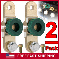 2-Pack Side Post Battery Terminal Quick Disconnect Cut Off Switch for Auto Boats