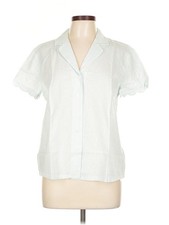 Haven Well Within Women White Short Sleeve Blouse L