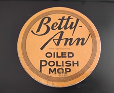 Vintage 1940s Betty Ann Oiled Polish Mop Tin.
