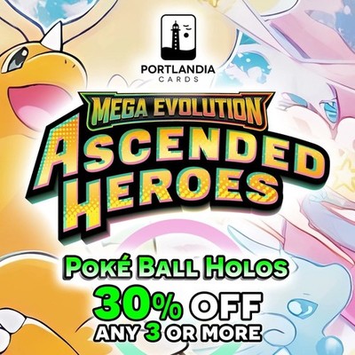 Pokemon - Ascended Heroes - Poke Ball Reverse Holos - Mega Evolution Singles