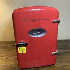 Frigidaire Retro 6‑Can Mini Fridge Red 4L Beverage Cooler Chiller (No Power Cord