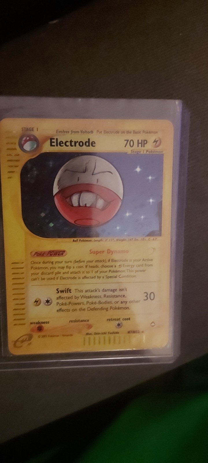 Electrode H7/H32 Aquapolis Holo Rare 2002 WOTC Vintage E-Reader Pokemon Card LP