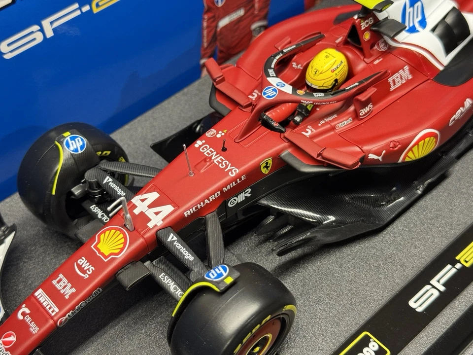 Lewis Hamilton Ferrari SF-25 2025 Season 1/18 Scale Diecast Car By Bburago - Image 3 of 4
