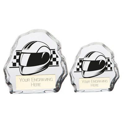 Trophy Superstore Mystique Motorsport Helm Glas Award Trophäe - mehrere