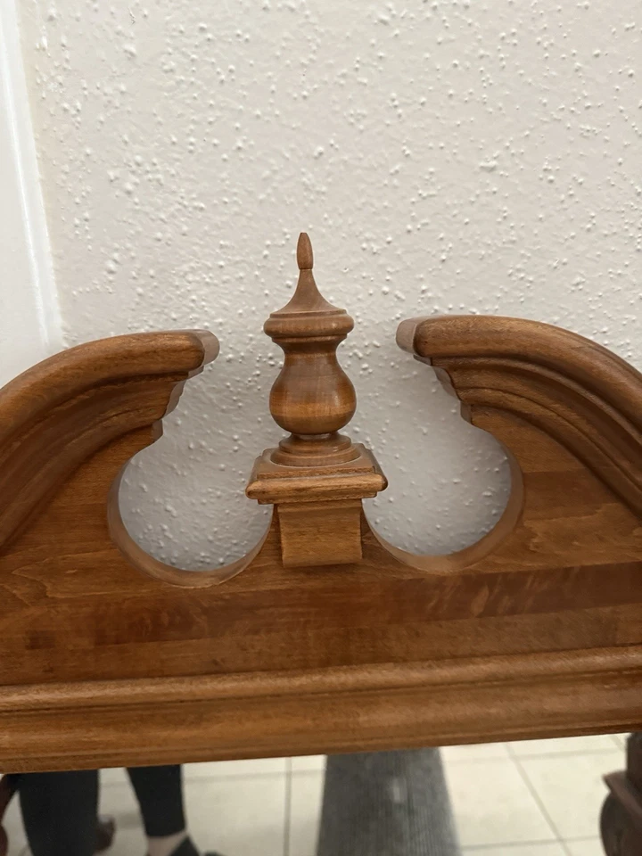 Vintage Ethan Allen Solid Wood Mirror Heirloom Collection 3 Ft 8”H W/ Hanger - Image 2 of 4