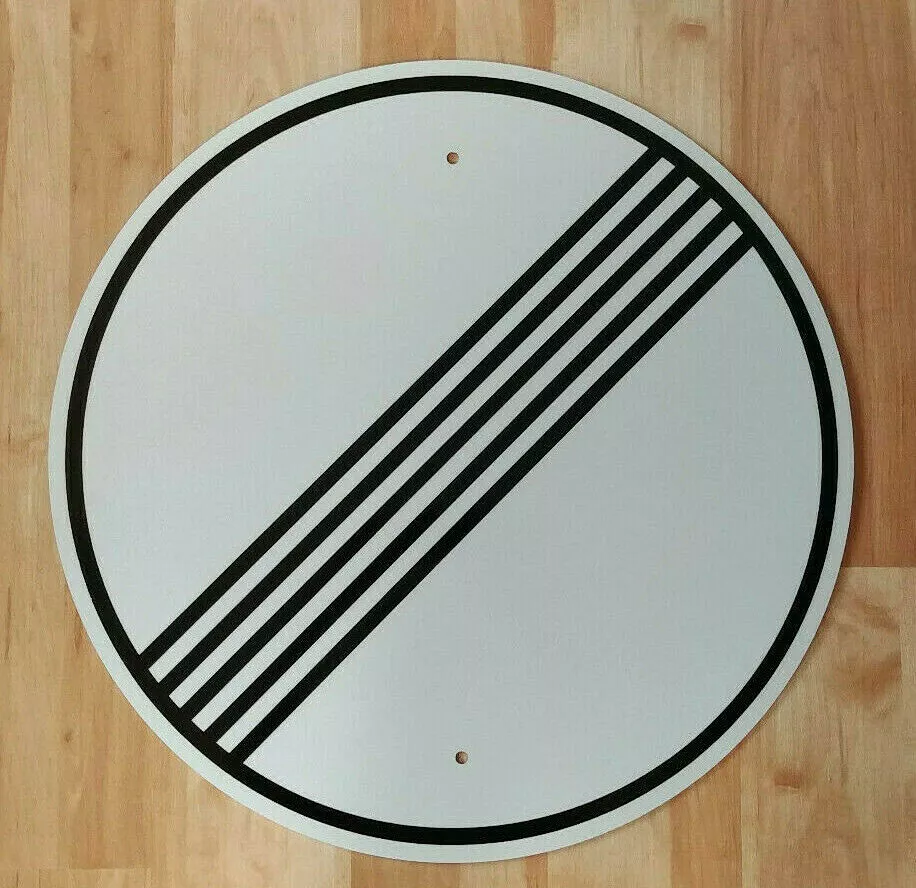 German Autobahn Sign "NO SPEED LIMIT" Reflective - Full Size - Euro Car Decor | eBay