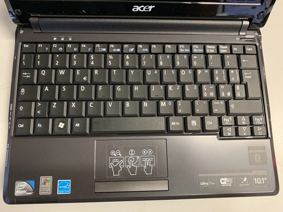 NOTEBOOK Acer Aspire One 10,1" INTEL ATOM N270 SSD 128 GB Ram 2GB Windows 7 - 10 - Immagine 2 di 4