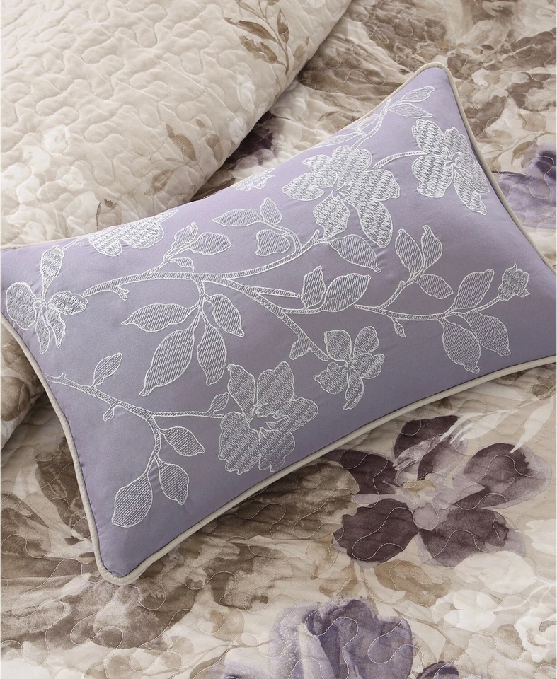 Madison Park Luna 6 piezas Juego de cobertores King/California King púrpura y topo Foto 4 de 4