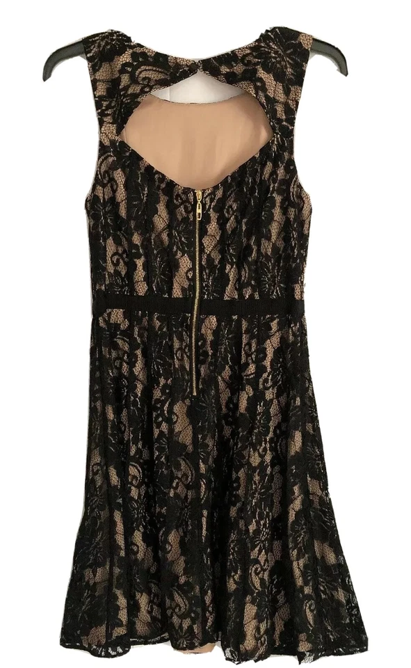 Vestido Miss Sixty M60 Talla 10 Sin Mangas Negro Desnudo Encaje Espalda Abierta Foto 2 de 4