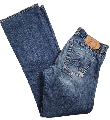 LUCKY BRAND Sundown Jeans Retro Distress Trim Low Rise Tag=8/29 Actual=30x32 EUC