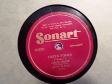 SONART 78 RECORD M 582/JOSEPH SNIHUR/FIESTA POLKA/VICTORY POLKA/ VG/VG+