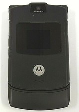 Motorola RAZR V3 - Black and Silver  AT T / Cingular  Cellular Flip Phone