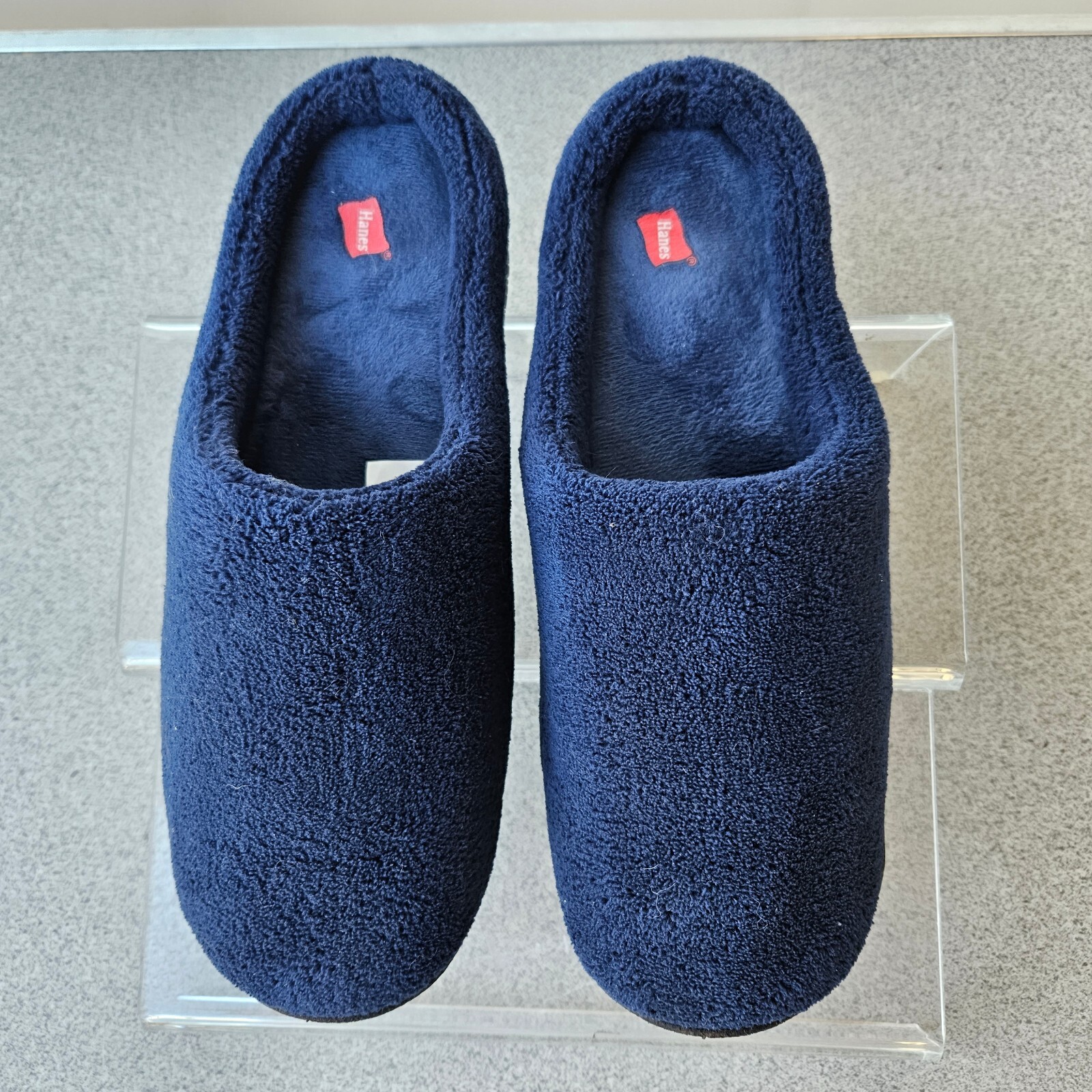 SAOLA Pantofole slip on Hanes da uomo 8 9 comfort in memory foam suola interna esterna blu