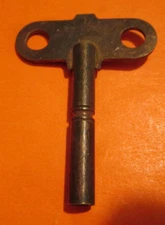 Vintage Bristols Brass Clock Winding Key Approx. 2 1/2" Lg. Marked D