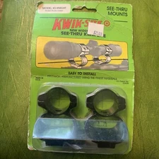 Vintage Kwik-Site See -Thru Mounts Model KS-Knight Muzzle Loaders Wide View NOS