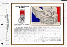 3034++FEUILLET CEF SUR  SOIE 1er JOUR 1996 CONSEIL ECONOMIQUE 1946-1996