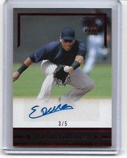 Ezequiel Duran 2020 Ultimate Leaf Draft RED RC Auto RANGERS Card SP Autograph /5