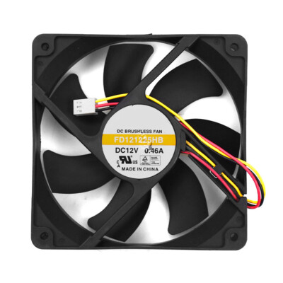 Cooling Fan FD121225HB For YS.TECH 12V 0.46A 120*120*25mm 3pin 2600RPM 106.1CFM