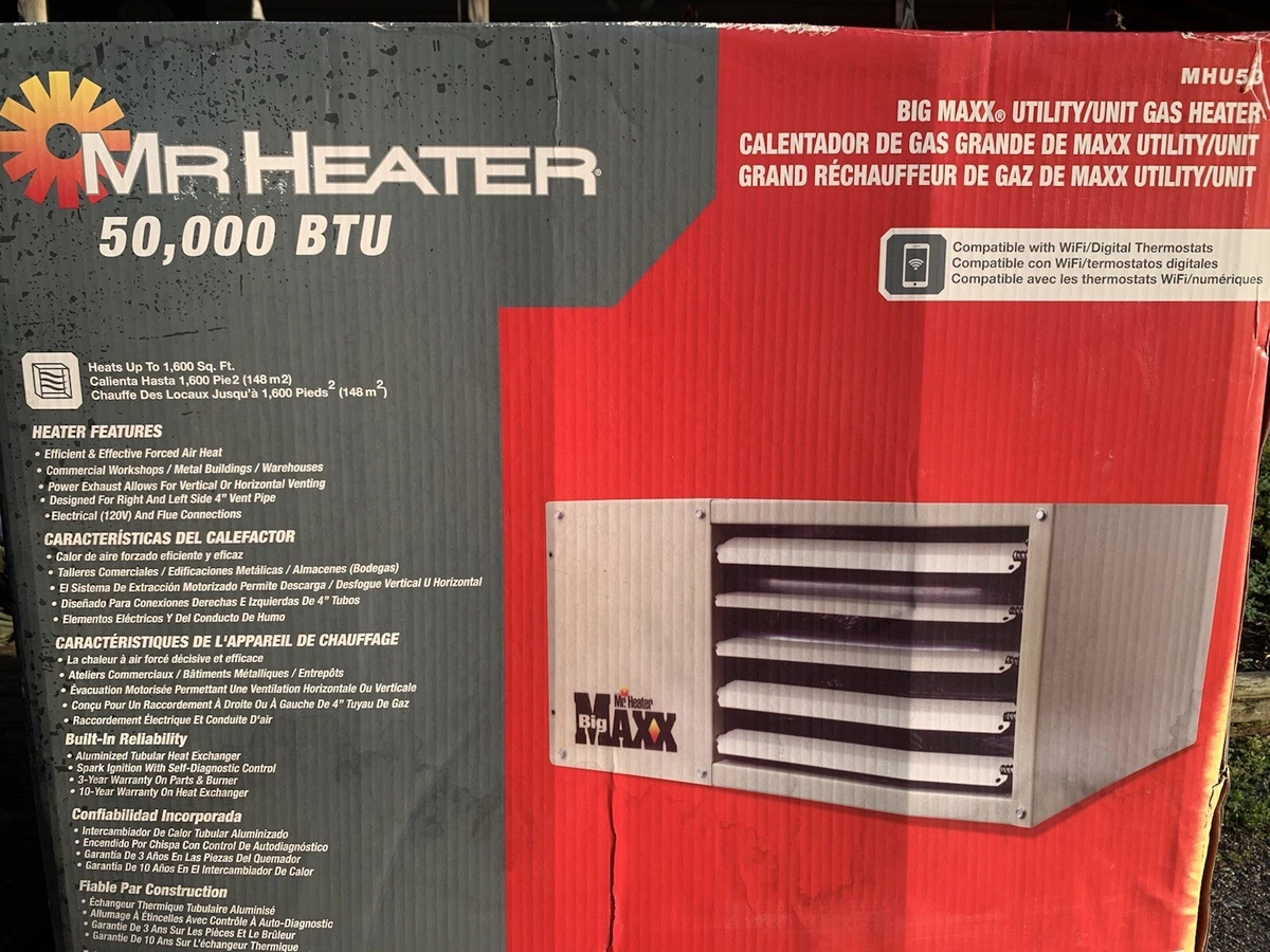 Mr Heater 50,000 Btu Big Maxx Natural Gas Unit Heater With Ng To Lp  Conversio... | eBay