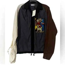 NWT  RARE JW Anderson Stained Glass Medieval Collared Volume Button Down Shirt
