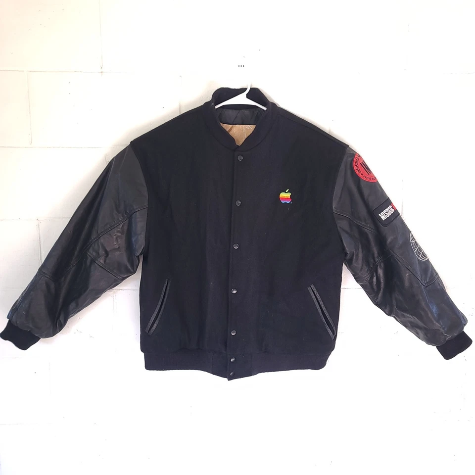 Винтажная 1996 Ограниченная Промо Apple Computer Mission Impossible Кожаная Куртка Varsity - Изображение 3 из 4