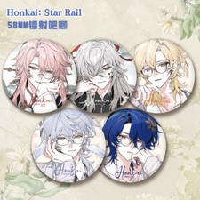 Honkai: Star Rail 58mm Laser Badge Bag Pendants Cosplay Breastpin Cosplay Gift