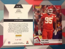 Chris Jones #356 Chiefs Red Playoffs 2018 Panini Instant AFC WEST CHAMPS