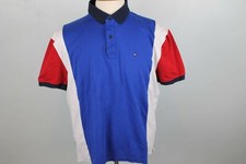 Tommy Hilfiger Men s Polo Shirt Custom Fit Cotton Three Tone Size L Large