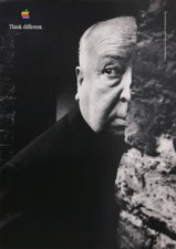 APPLE ALFRED HITCHCOCK THINK DIFFERENT1998 VINTAGE POSTER