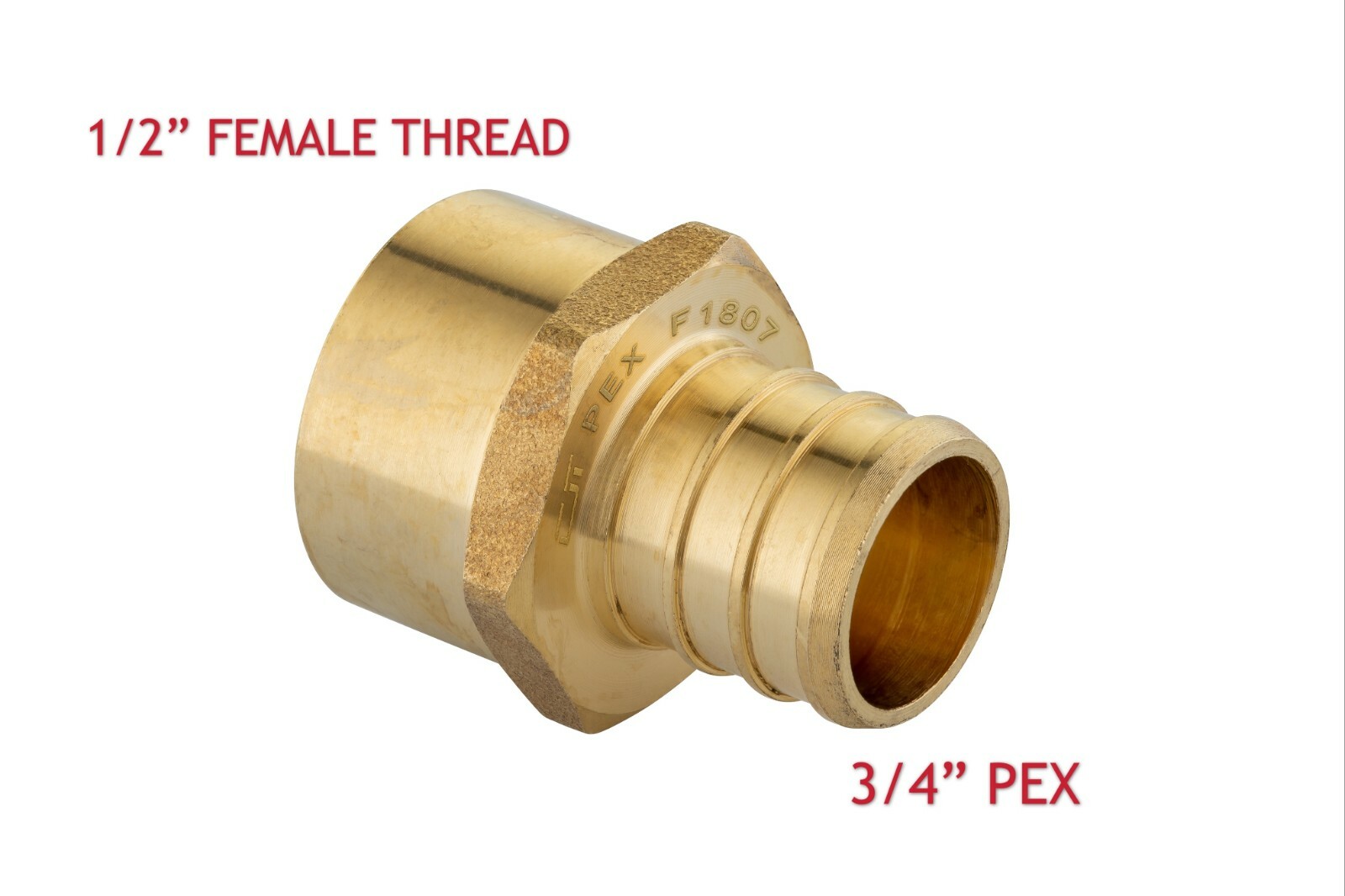 20 PCS PEX 3/4" x 1/2" Female NPT Thread Adapter Crimp Fitting (Lead Free)