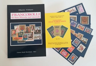 Buch Briefmarken des Heiligen Nikolaus von Bari in der Welt von M. Bösewichte RAR und Postkarten