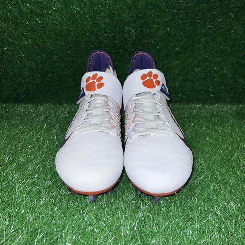 Nike Clemson Tigers Alpha Menace Pro 2 Football Cleat White Size 12 Wide Defect - Picture 2 of 10