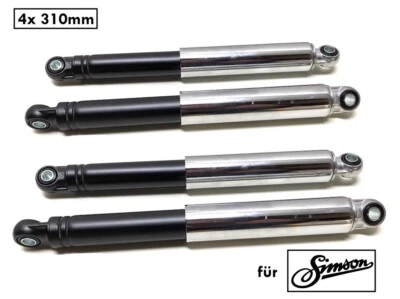 Stoßdämpfer Set Vorne + Hinten Schwarz für Simson Schwalbe KR51 Star Sperber