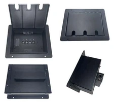 PROCRAFT 3 HOLE LID FLOOR POCKET W/ 1) MALE 4 CHANNEL XLR CAT5 EXTENDER SNAKE