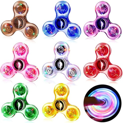#ad #ad luminous Fidget Spinner Light up Sensory Fidget Toys Adults Kids 4 8 12 $4.90