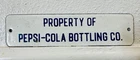 Rare Vintage Pepsi Cola Bottling Co. Porcelain Enamel Advert Soda Sign 1.5" x 6"